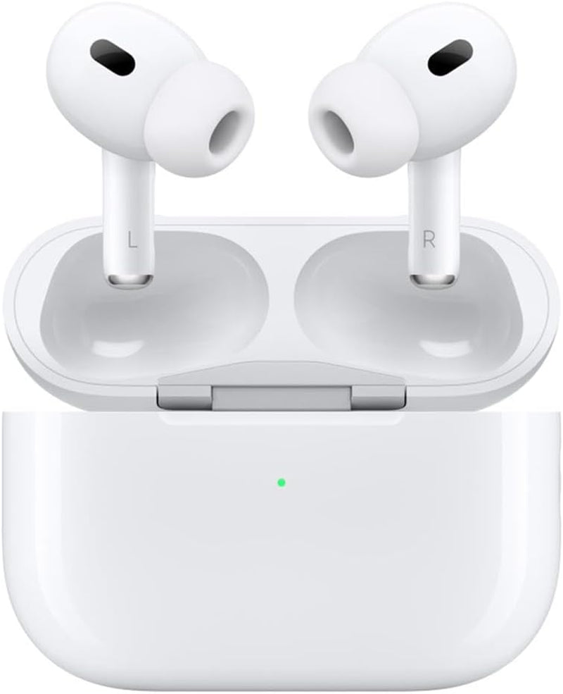 Airpods Pro 2 Wireless Earbuds, Bluetooth Headphones, Active Noise Cancellation, Hearing Aid Feature, Transparency, Personalized Spatial Audio, High-Fidelity Sound, H2 Chip, USB-C Charging