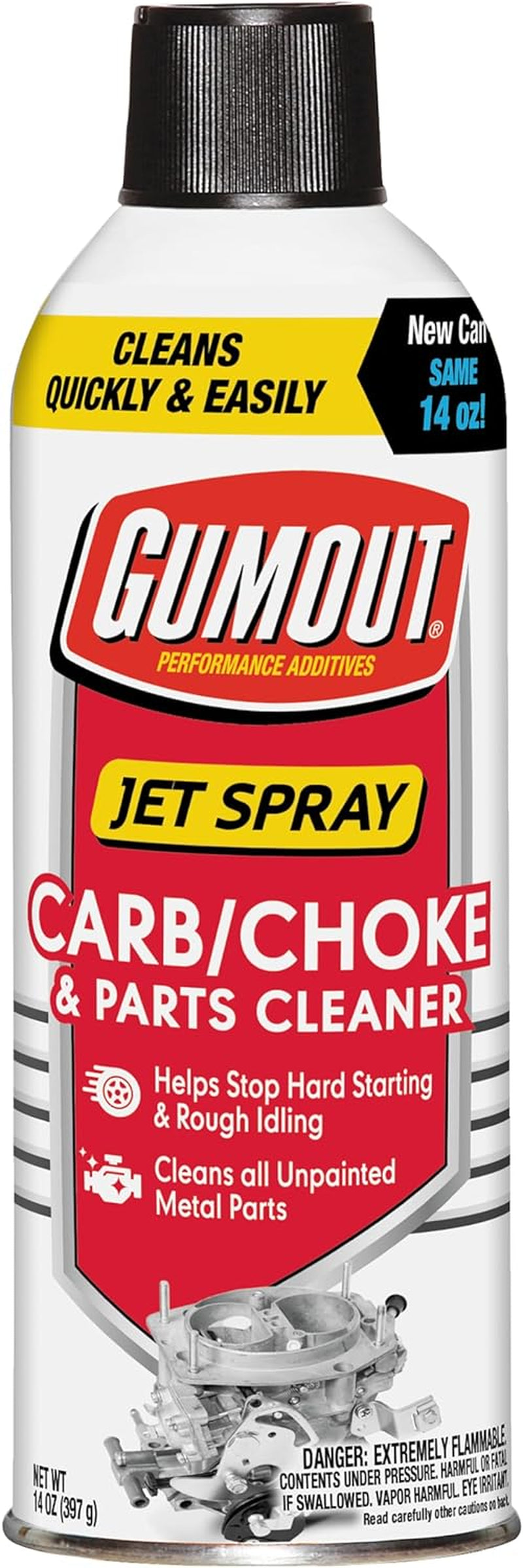 800002231 Carb / Choke and Parts Cleaner, 14 Oz. - Cleans Carburetor, Brakes and All Unpainted Metal Parts of Gum, Varnish, Oil and Other Contaminants