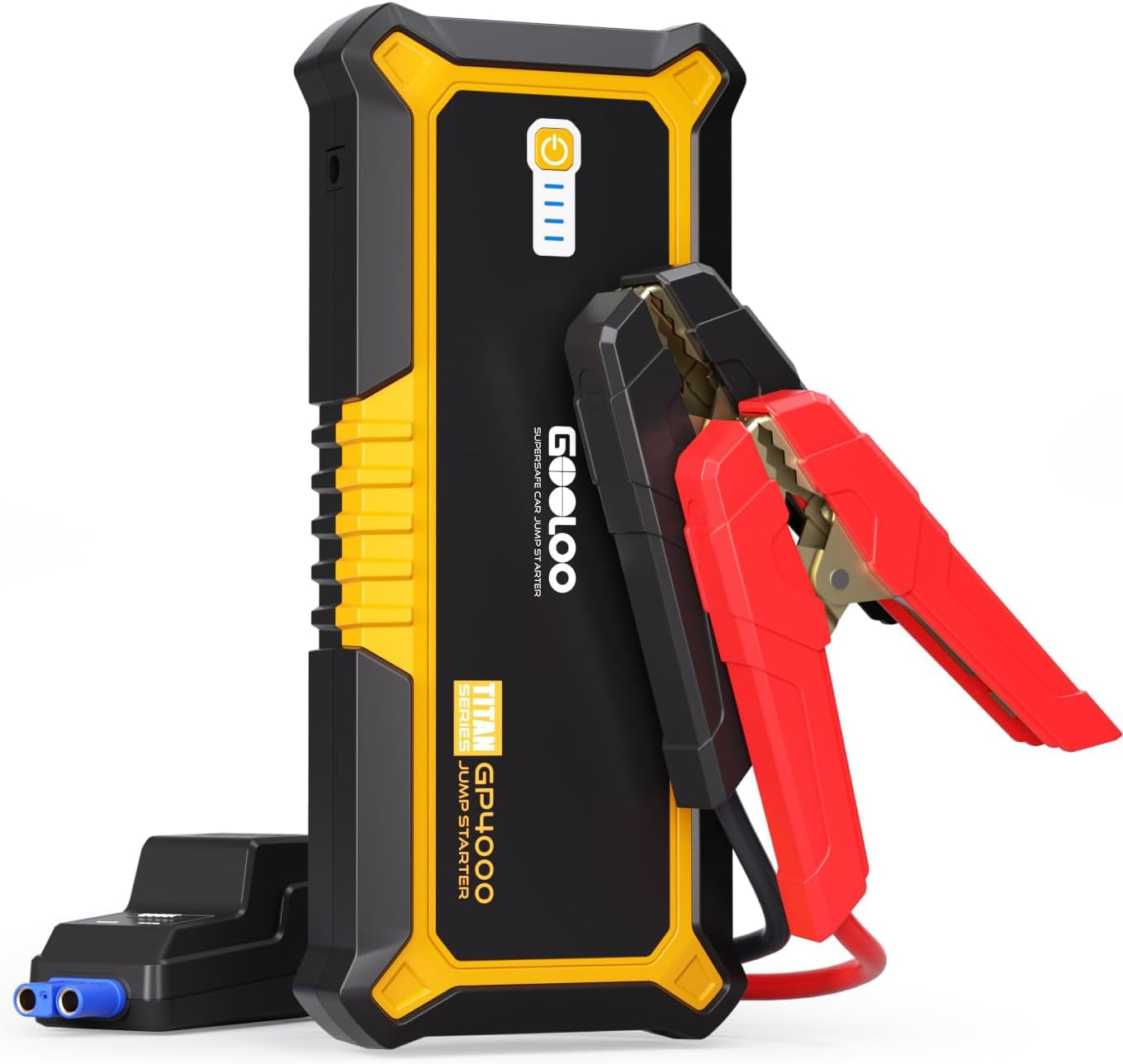 GP4000 Jump Starter 4000A Peak Car Starter (All Gas,Up to 10.0L Diesel Engine) Supersafe 12V Lithium Jump Box,Auto Battery Booster Pack,Portable Power Bank with USB Quick Charge and Type C Port