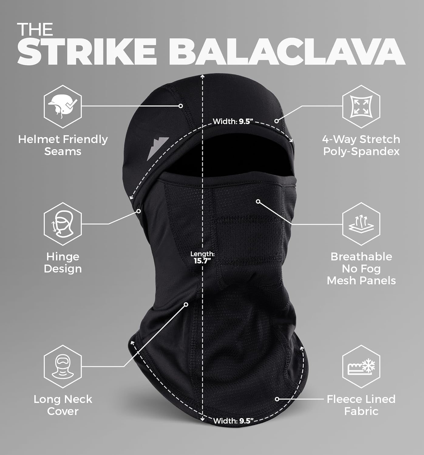 Balaclava Ski Mask - Winter Face Mask for Men & Women - Cold Weather Gear for Skiing, Snowboarding & Motorcycle Riding