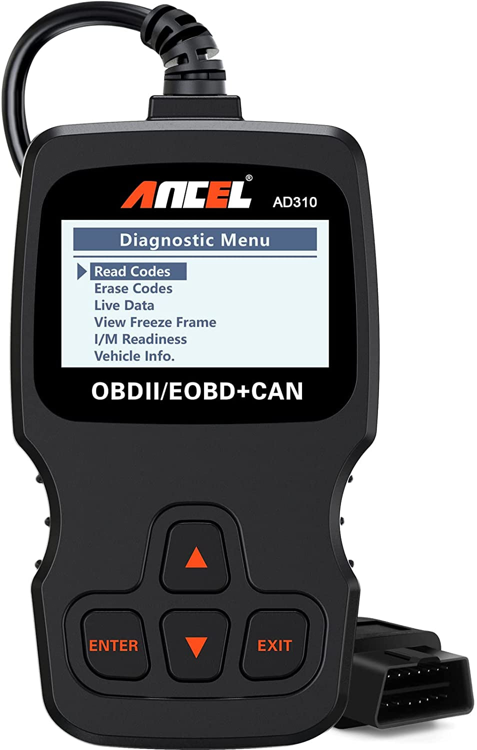 AD310 Classic Enhanced Universal OBD II Scanner Car Engine Fault Code Reader CAN Diagnostic Scan Tool, Read and Clear Error Codes for 1996 or Newer OBD2 Protocol Vehicle (Black)