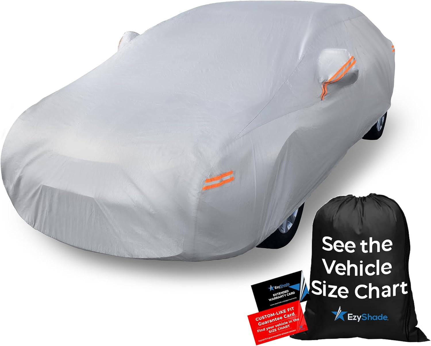 10-Layer Car Cover Waterproof All Weather - See Vehicle Size-Chart - Car Covers for Automobiles & Car Snow Cover - Full Exterior Covers - Winter Rain Sun SUV Sedan. Size A4 (See Size Chart)