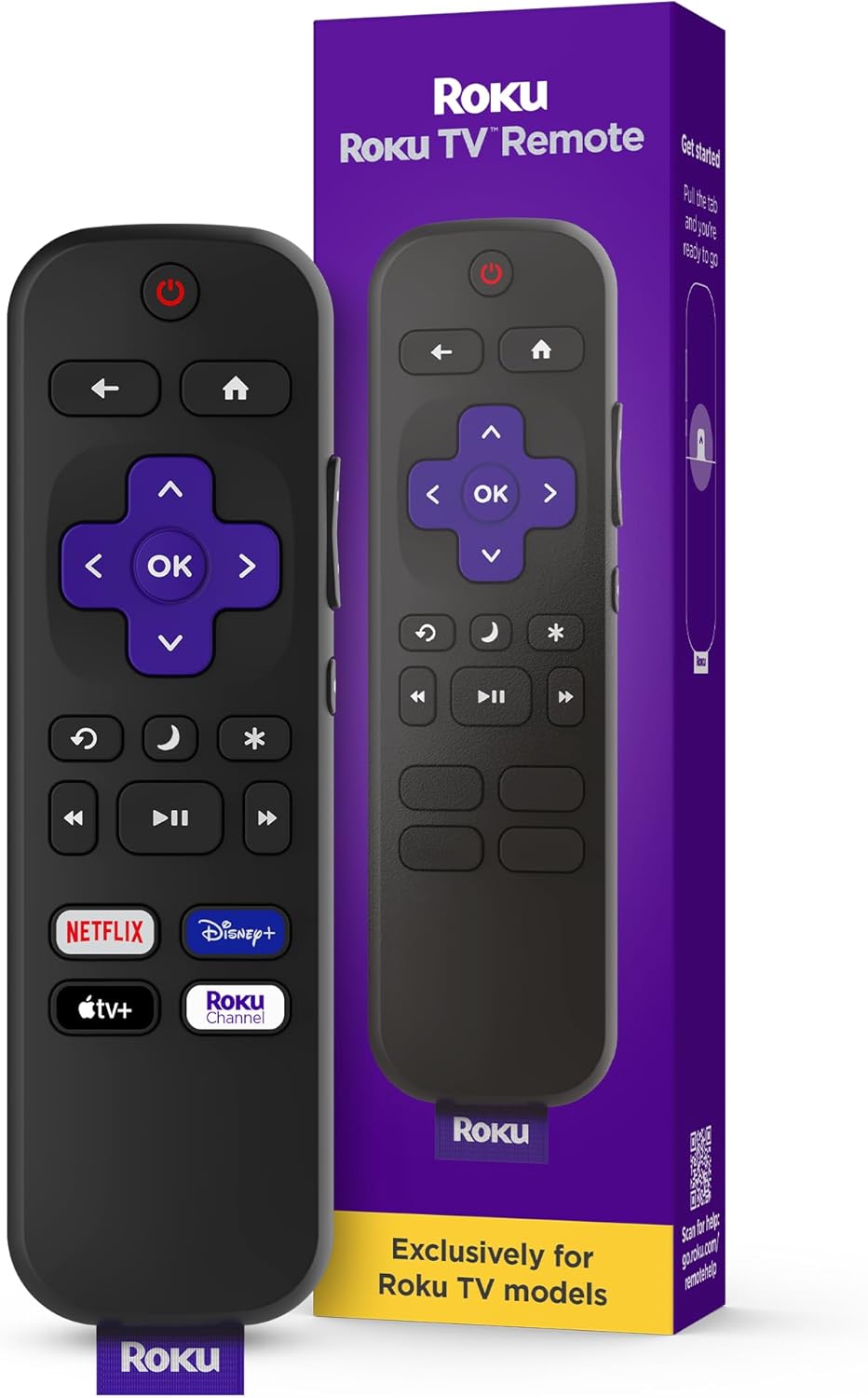 Remote (Official Manufacturer Product) | TV Remote Control with TV Controls, Simple Setup, & Pre-Set App Shortcuts - Replacement Remote Compatible with  TV Models ONLY (Not  Players)