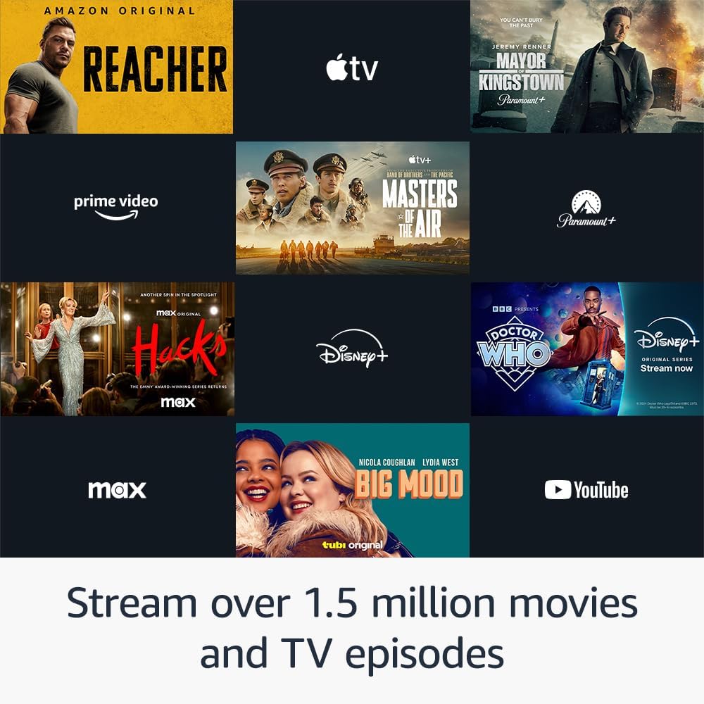 Fire TV Stick 4K with Ai-Powered Fire TV Search, Wi-Fi 6, Stream over 1.5 Million Movies and Shows, Free & Live TV