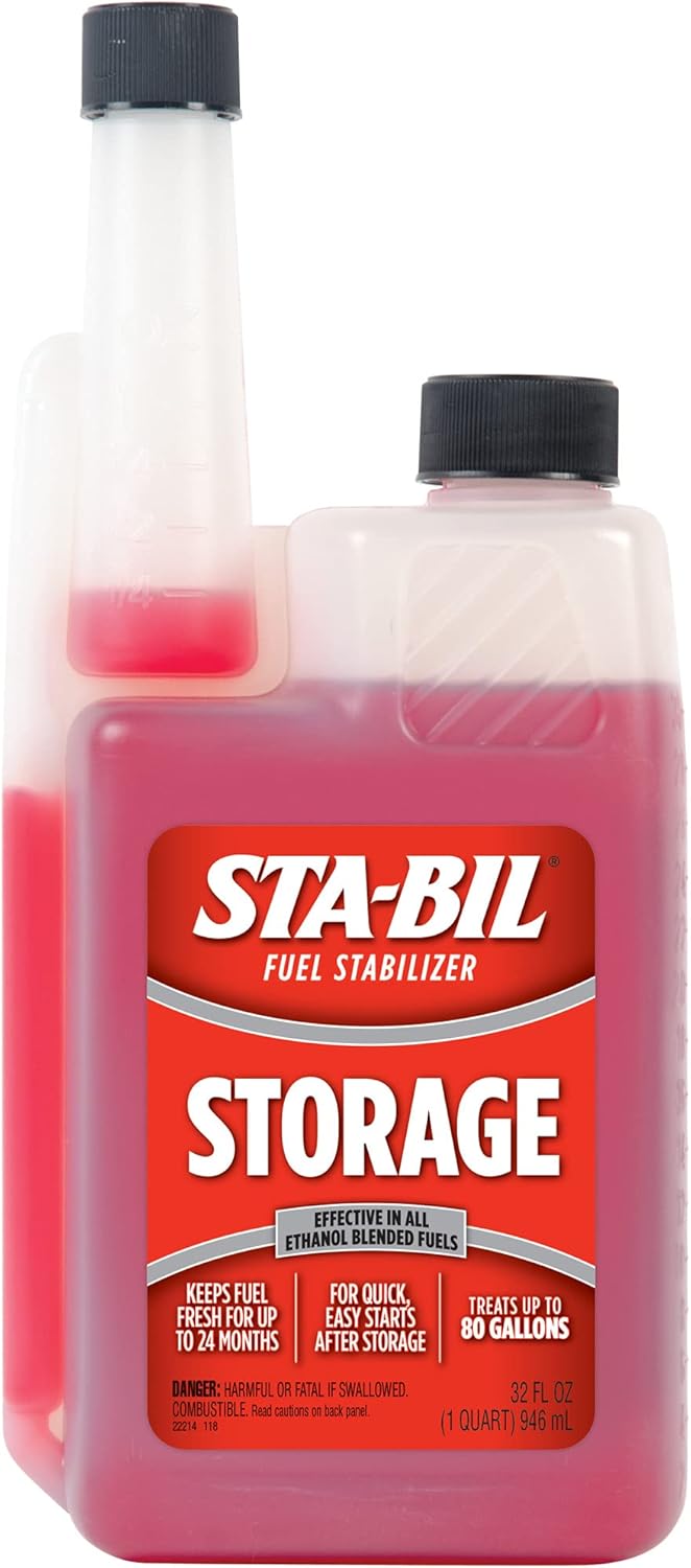 Storage Fuel Stabilizer | Keeps Fuel Fresh for 24 Months, Prevents Corrosion, Gasoline Treatment Fuel Additive That Protects Fuel System, Gas Stabilizer for Fuel Storage, 32 Oz.