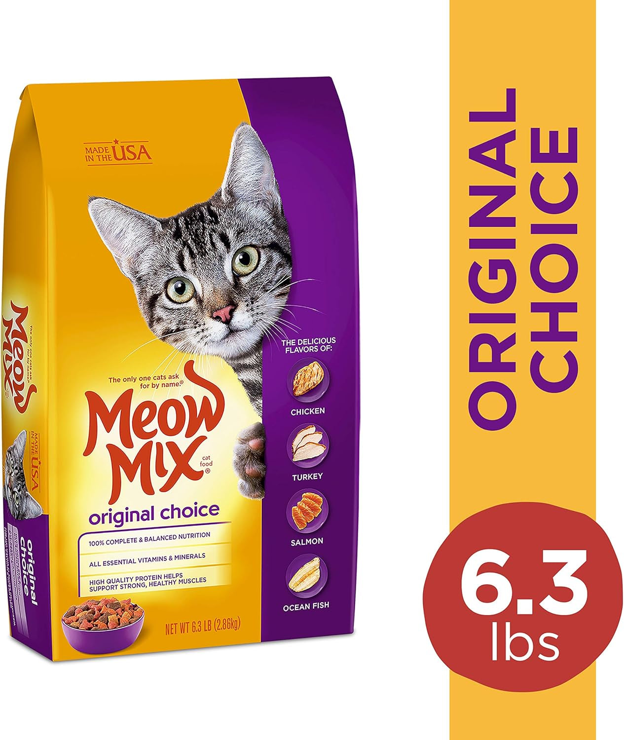 Original Choice Dry Cat Food, 6.3 Pound, Complete & Balanced Nutrition