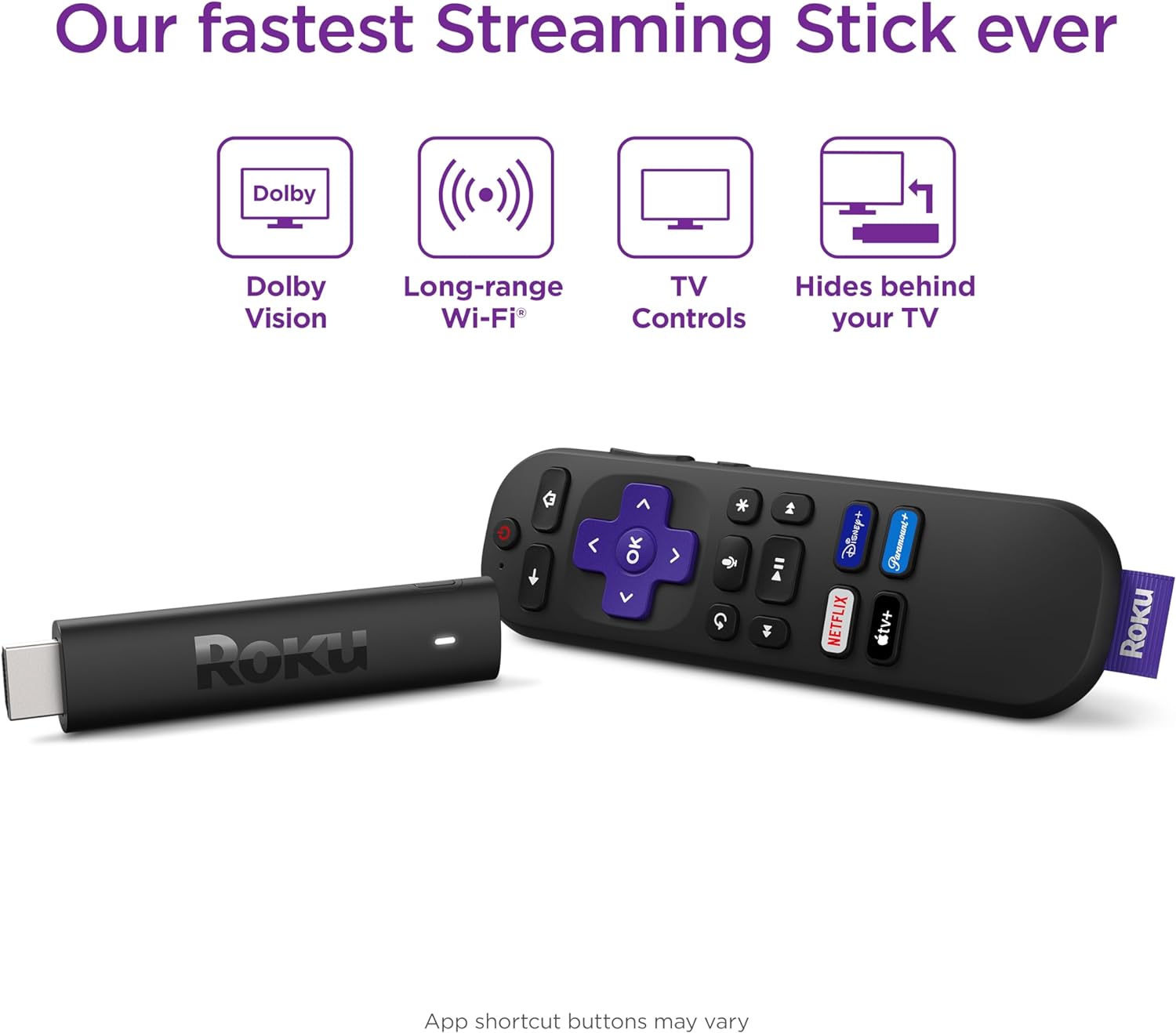 Streaming Stick 4K | Portable  Streaming Device 4K/Hdr/Dolby Vision,  Voice Remote, Free & Live TV