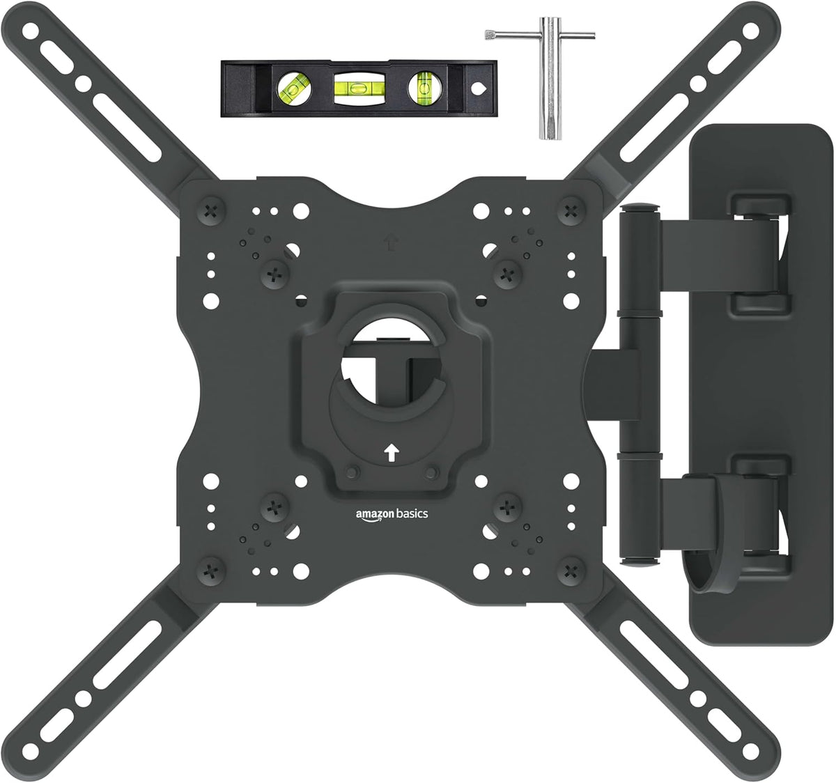 Full Motion Articulating TV Wall Mount, with Swivel and Tilt, for 26" to 55" Tvs and Flat Panels up to 80 Lbs, VESA Compatible, Black