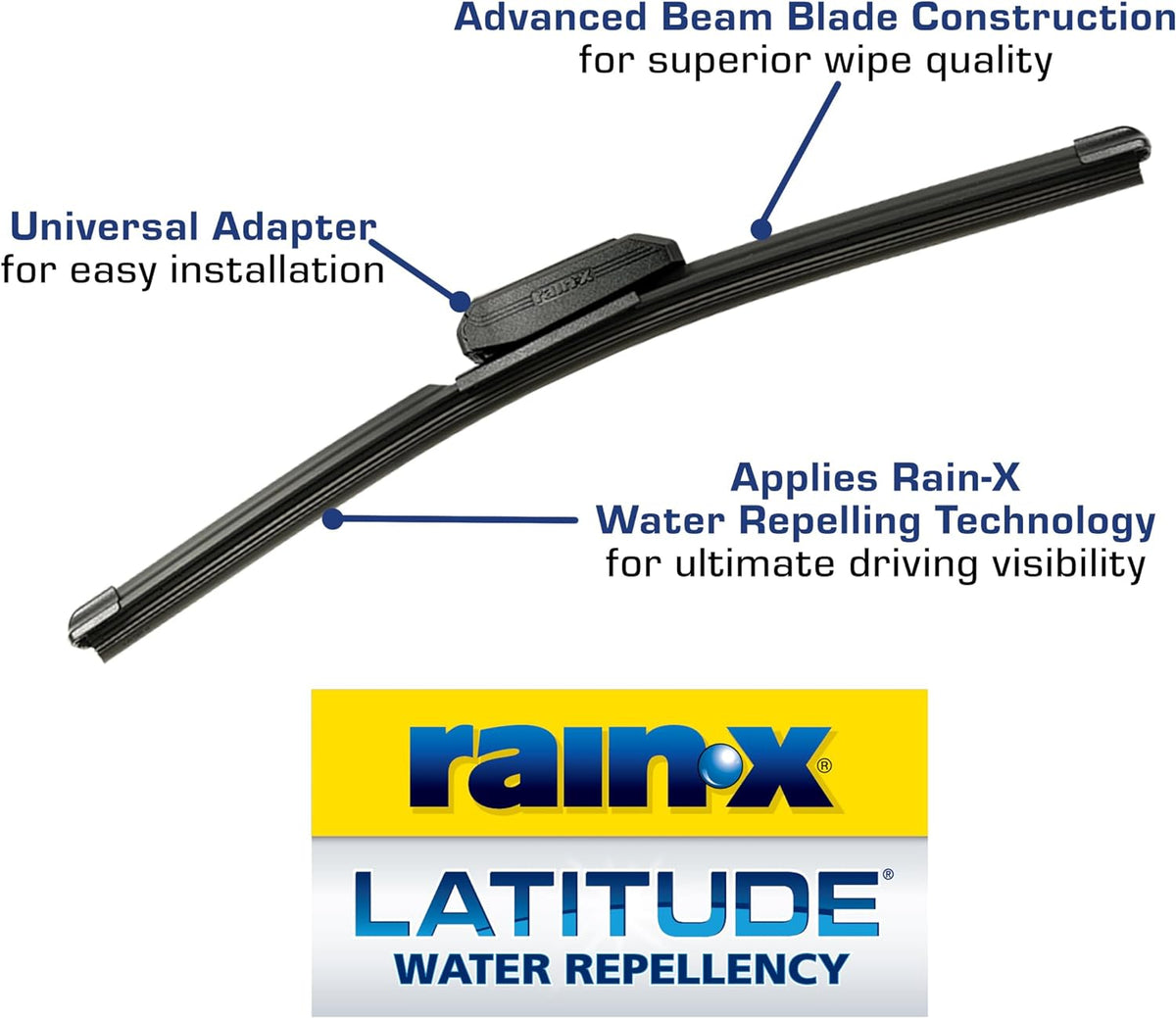 810165 Latitude 2-In-1 Water Repellent Wiper Blades, 22 Inch Windshield Wipers (Pack of 2), Automotive Replacement Windshield Wiper Blades with Patented  Water Repellency Formula