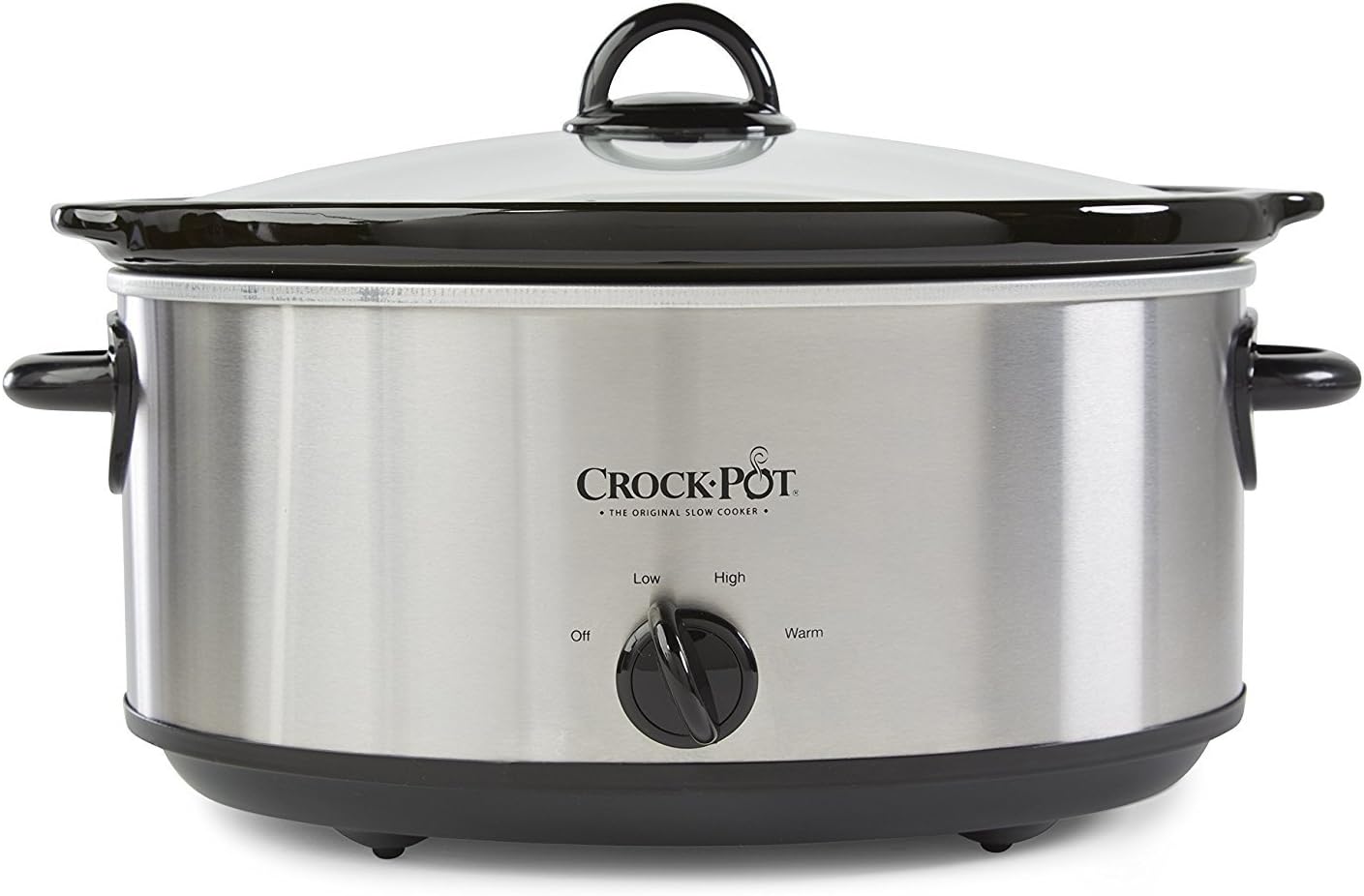 7 Quart Oval Manual Slow Cooker, Stainless Steel (SCV700-S-BR), Versatile Cookware for Large Families or Entertaining