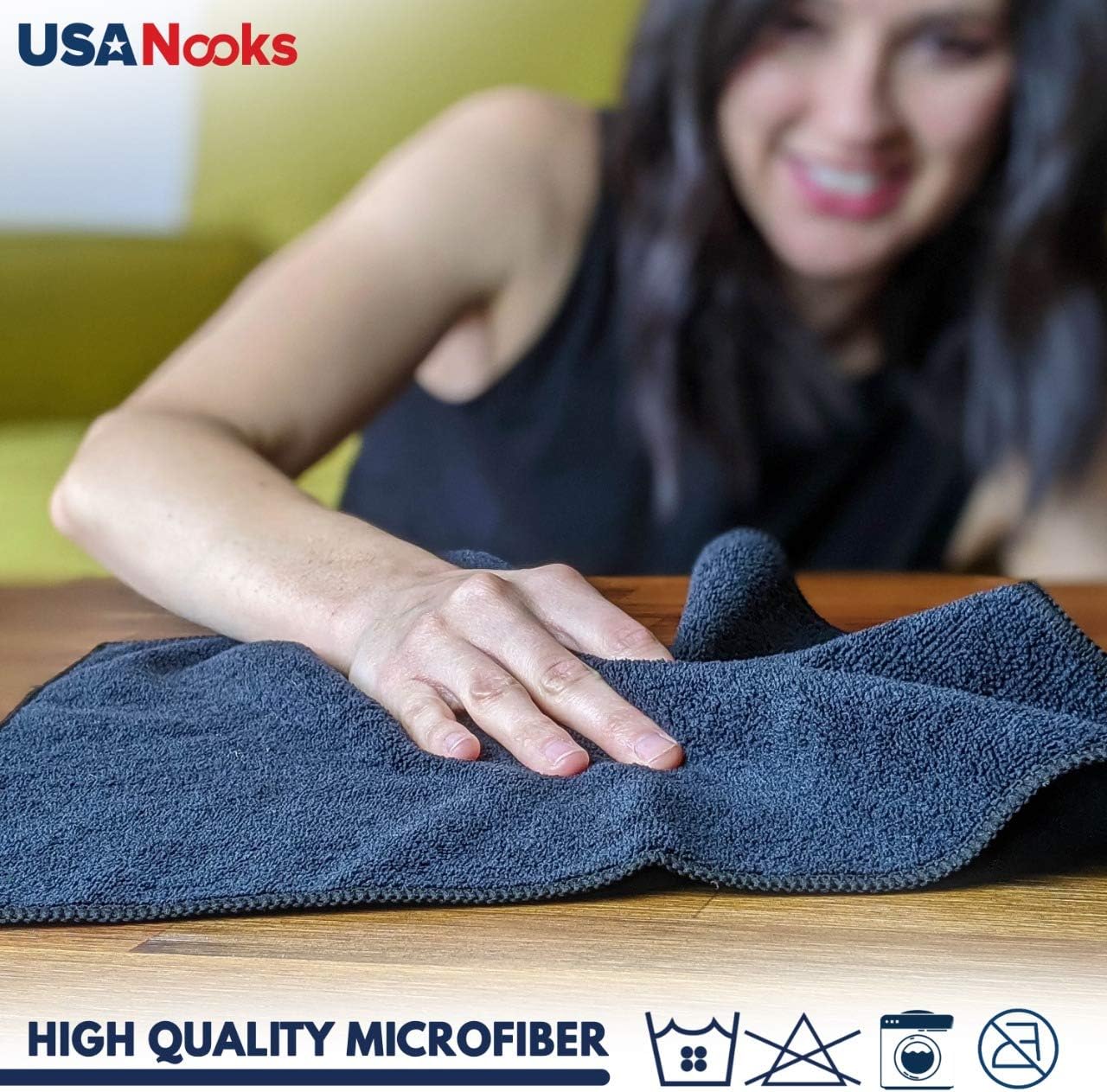 Microfiber Cleaning Cloth Grey - 12 Pcs (12.5"X12.5") - High Performance - 1200 Washes, Ultra Absorbent Microfiber Towel Weave Grime & Liquid for Streak-Free Mirror Shine - Car Washing Cloth