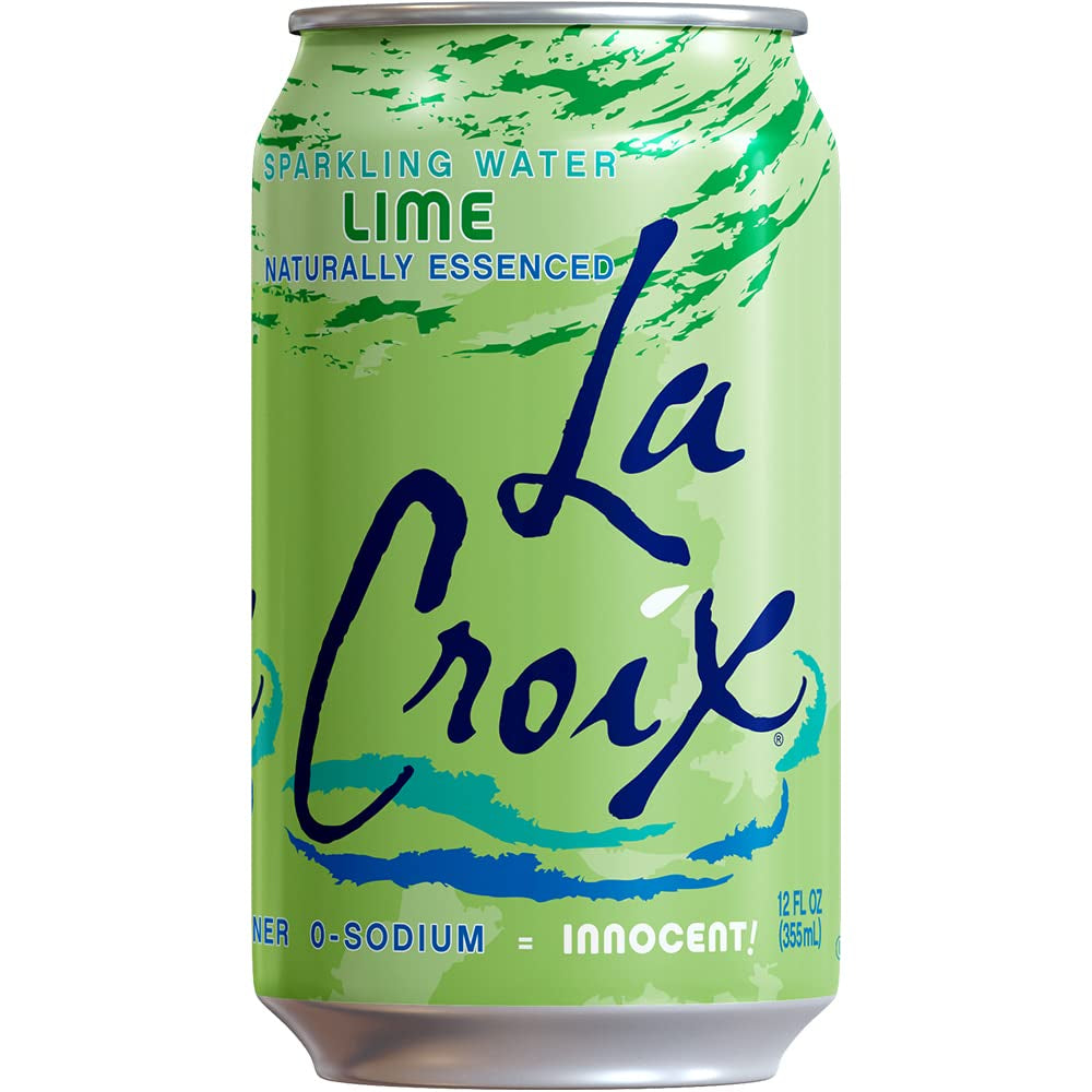 Sparkling Water, Lime, 12 Fl Oz (Pack of 8)