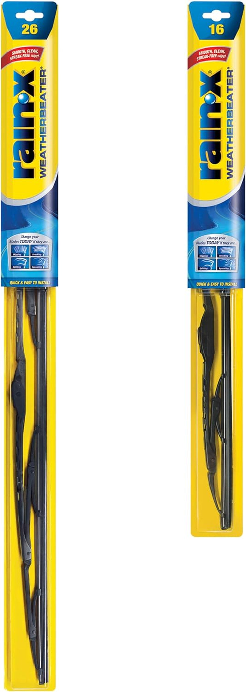 820147 Weatherbeater, 26" and 16" Windshield Wiper Blades - All-Season OEM Quality, Conventional, Vehicle Specific Fit, Pack of 2