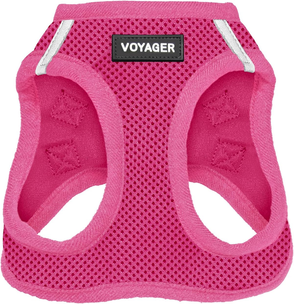 Voyager Step-In Air Dog Harness - All Weather Mesh, Reflective, No Pull Harness for Small, Medium Dogs, Cats - Secure with Hook & Loop Fastener, Buckle, Double D-Rings - Fuchsia, S