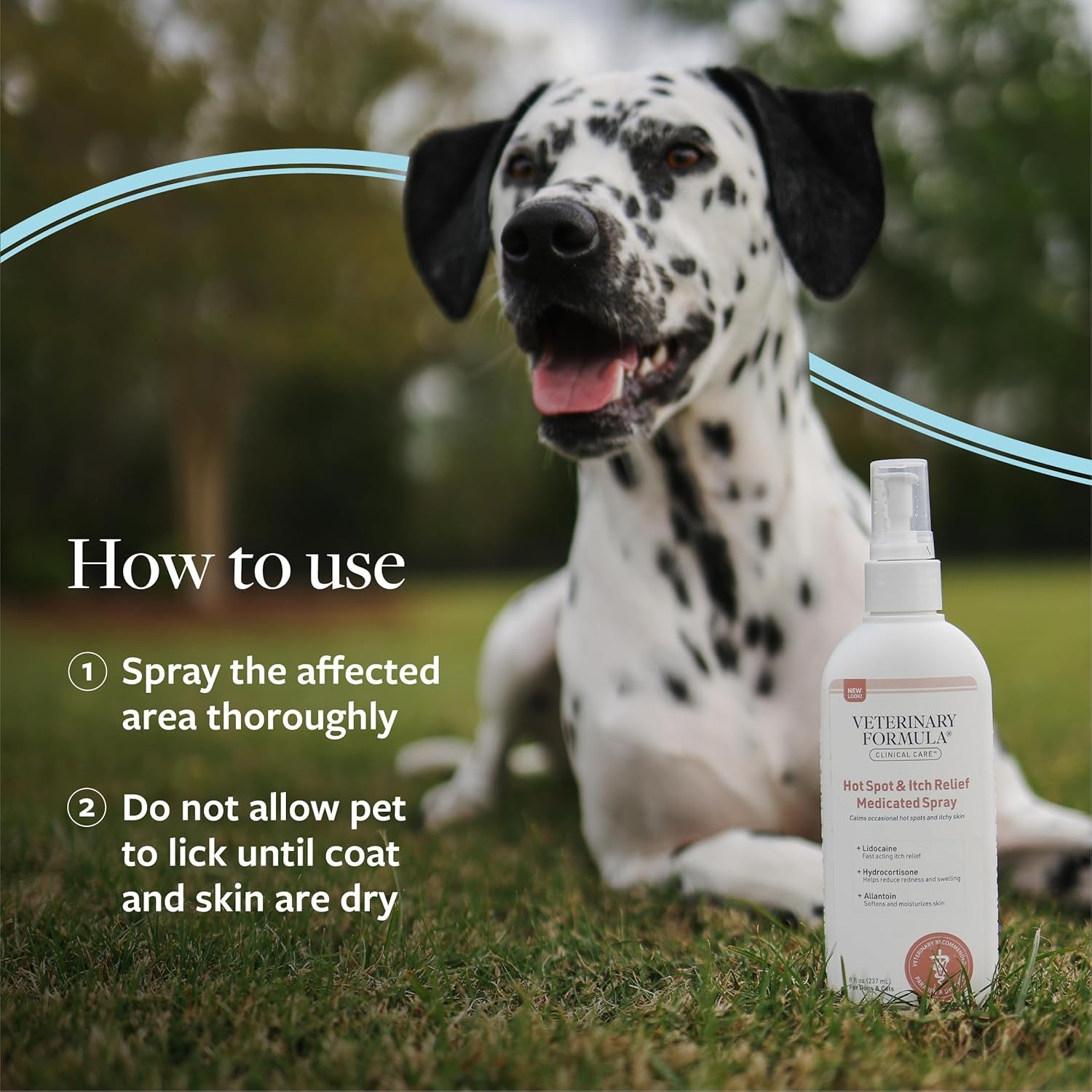 Clinical Care Hot Spot & Itch Relief Medicated Spray, 8Oz – Easy to Use Spray for Dogs & Cats – Helps Alleviate Sensitive Skin, Scratching, and Licking of Coat