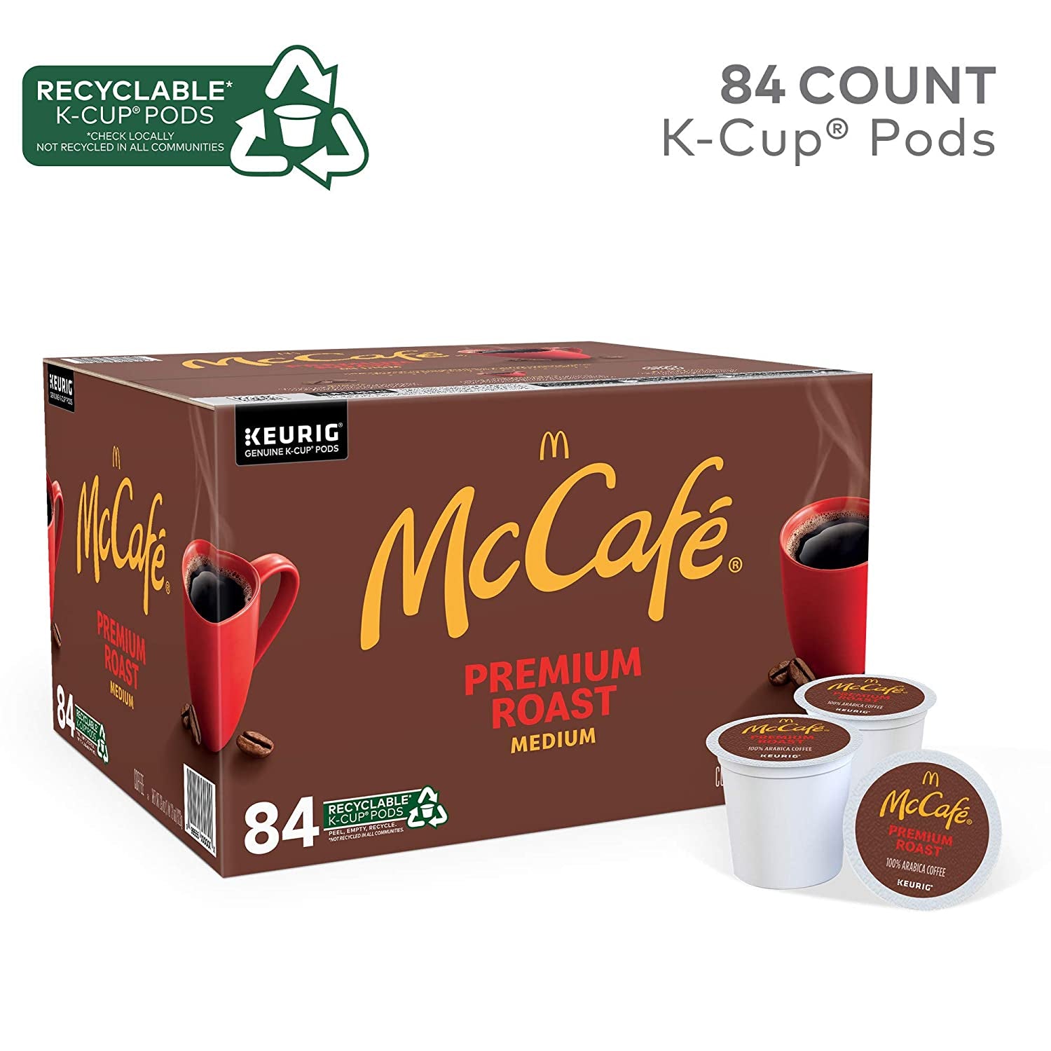 Premium Roast, Single-Serve Keurig K-Cup Pods, Medium Roast Coffee Pods Pods, 84 Count