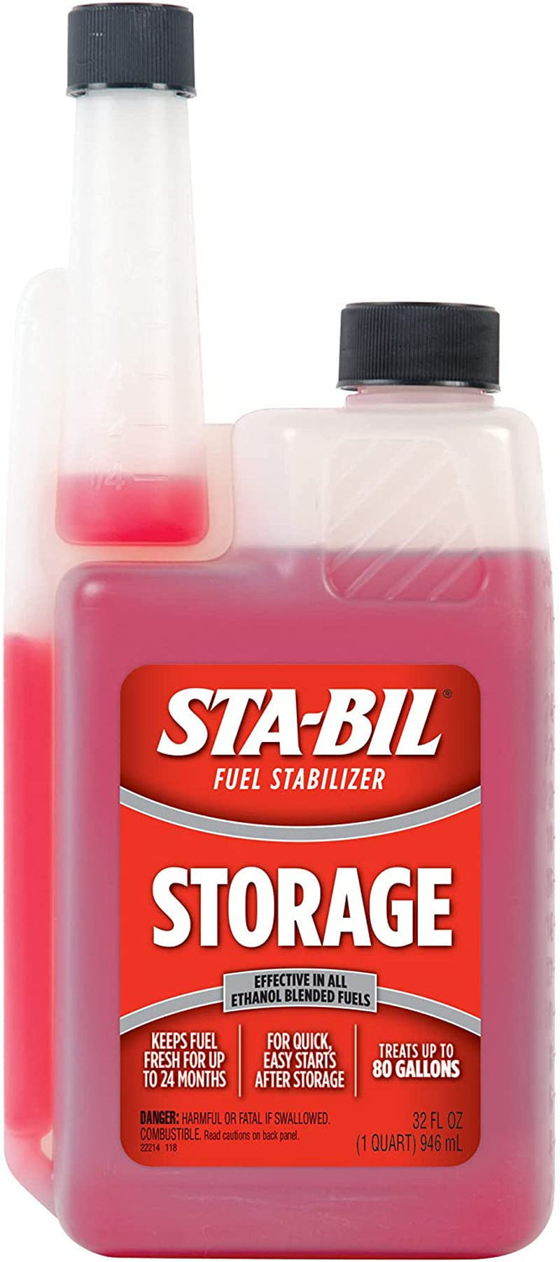 Storage Fuel Stabilizer | Keeps Fuel Fresh for 24 Months, Prevents Corrosion, Gasoline Treatment Fuel Additive That Protects Fuel System, Gas Stabilizer for Fuel Storage, 32 Oz.