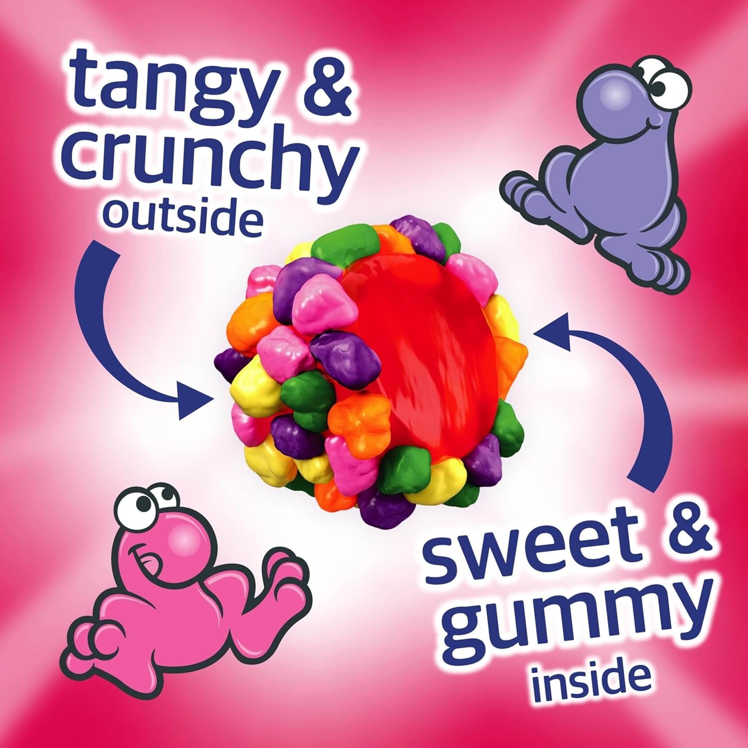 Gummy Clusters, Candy, Rainbow, Crunchy and Gummy, 8 Oz