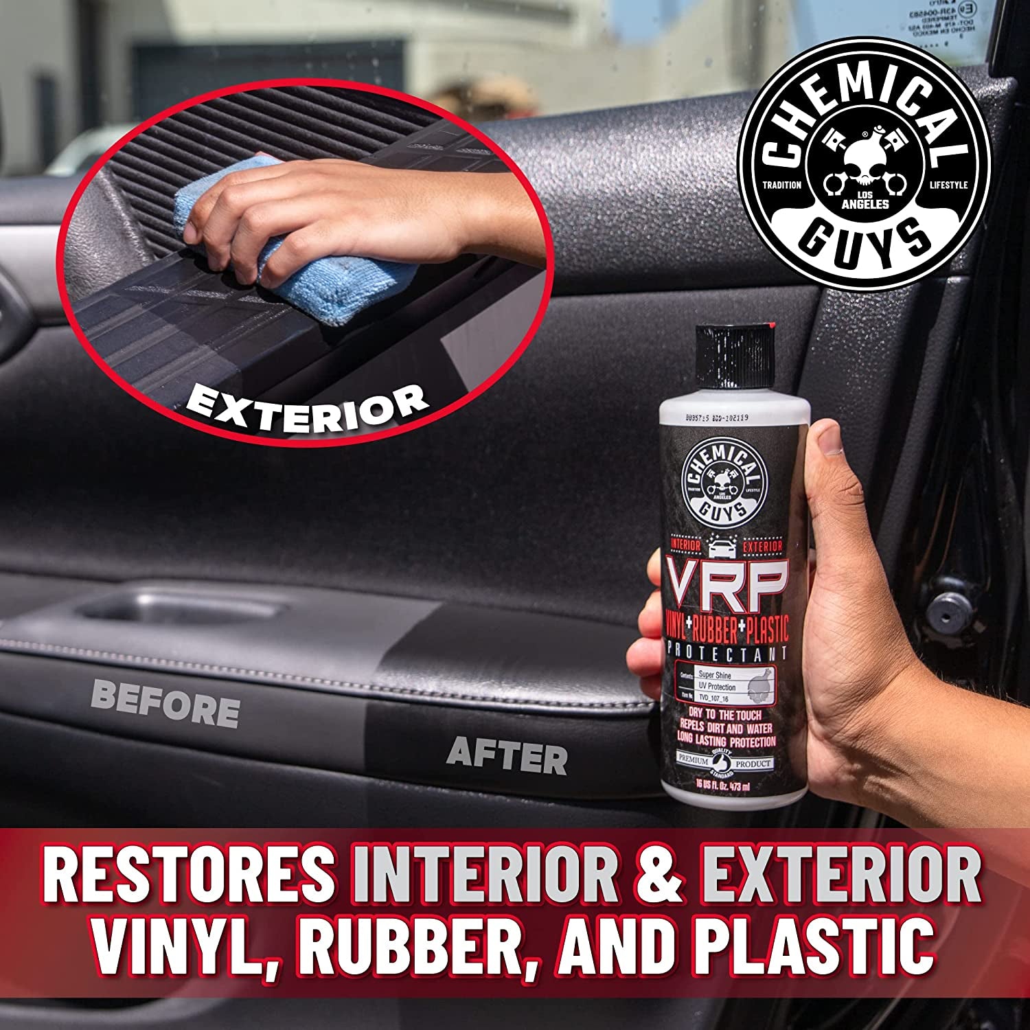 TVD_107_16 VRP Vinyl, Rubber and Plastic Non-Greasy Dry-To-The-Touch Long Lasting Super Shine Dressing for Tires, Trim and More, Safe for Cars, Trucks, Suvs, Rvs & More, 16 Fl Oz