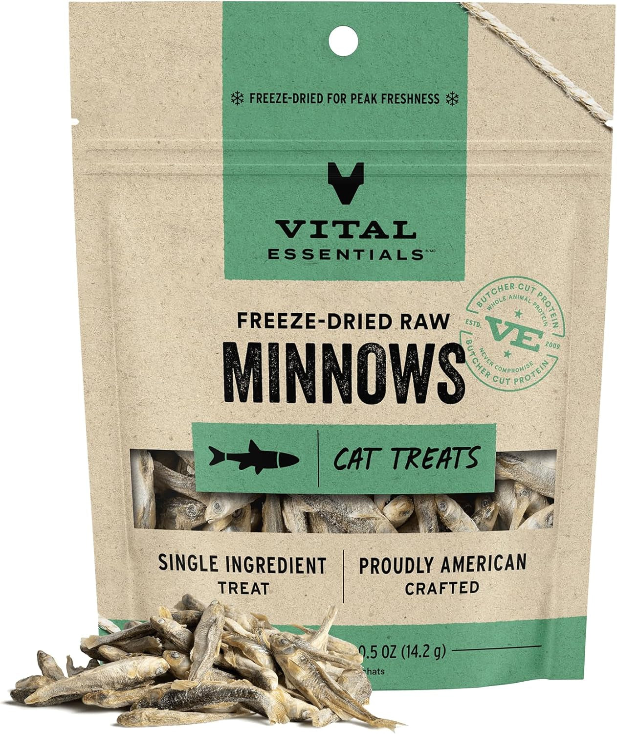 Freeze Dried Raw Cat Treats, Minnows Treats, 0.5 Oz