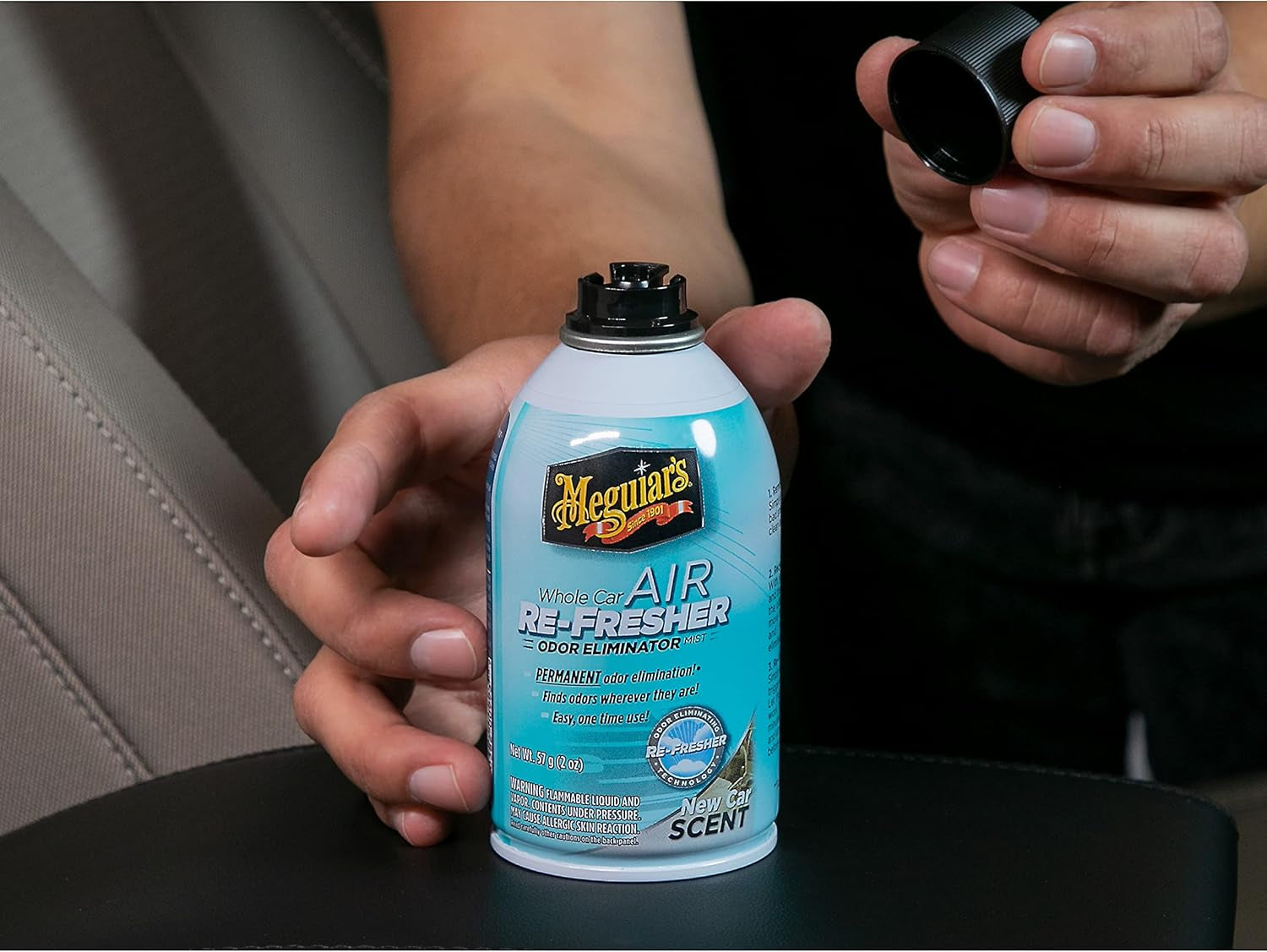 Whole Car Air Re-Fresher Odor Eliminator Mist - New Car Scent - Revitalize Your Car This Holiday Season and Permanently Remove Lingering Odors, 2 Oz Aerosol