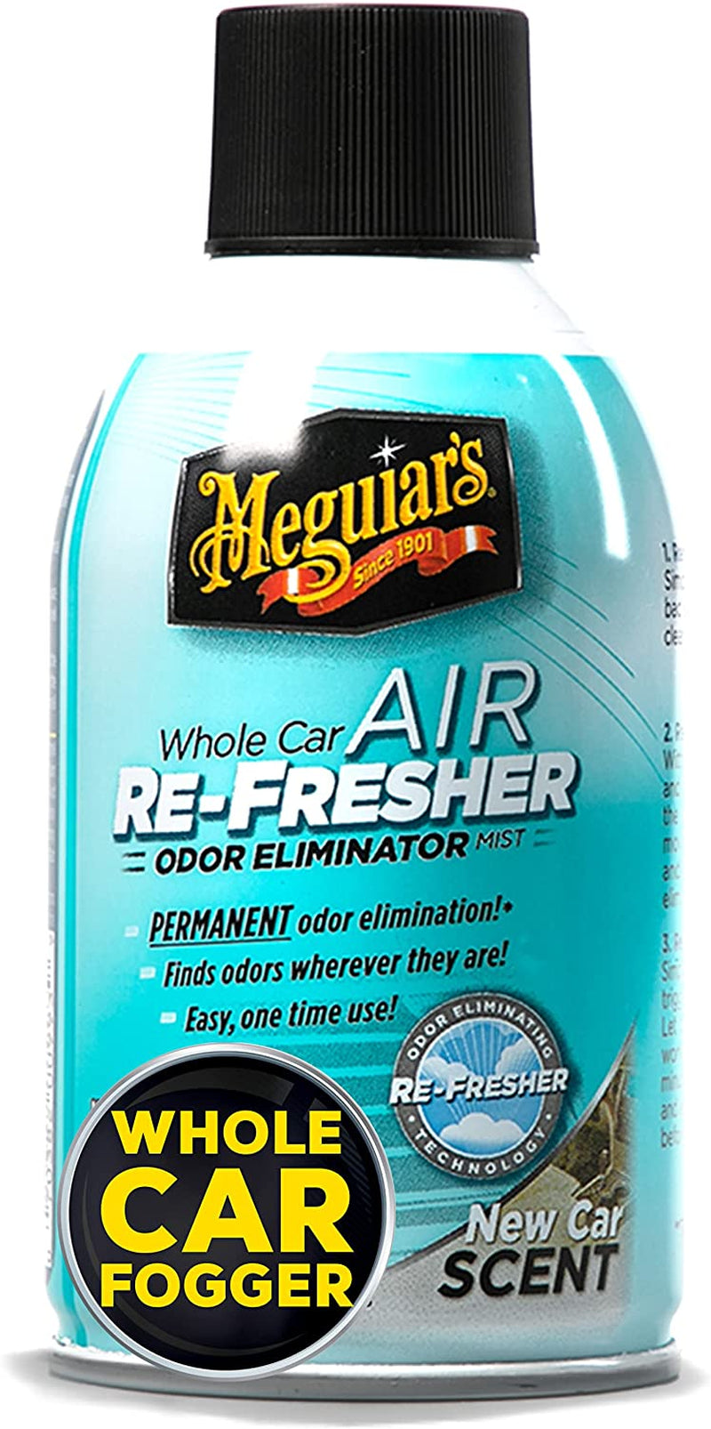 Whole Car Air Re-Fresher Odor Eliminator Mist - New Car Scent - Revitalize Your Car This Holiday Season and Permanently Remove Lingering Odors, 2 Oz Aerosol