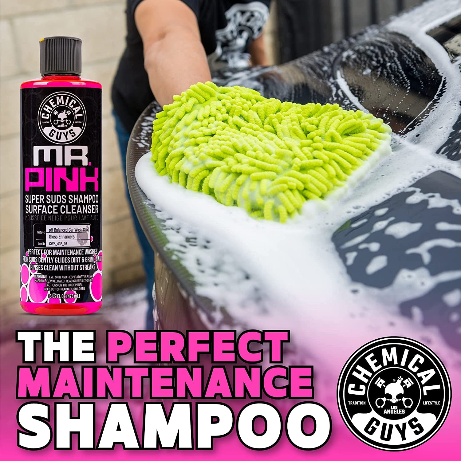 CWS_402_64 Mr. Pink Foaming Car Wash Soap (Works with Foam Cannons, Foam Guns or Bucket Washes) Safe for Cars, Trucks, Motorcycles, Rvs & More, 64 Fl Oz, Candy Scent